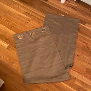 Brown ring curtains six panels 37 x 64 inches